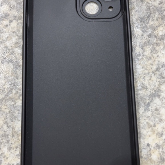 Black rubber leopard iPhone 13 case. - Picture 2 of 2